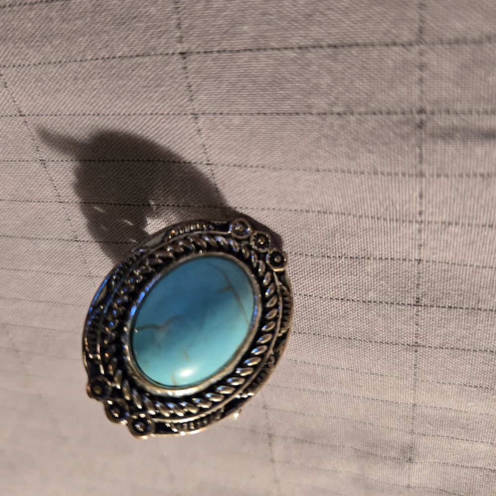 Silver and Turquoise Statement Ring